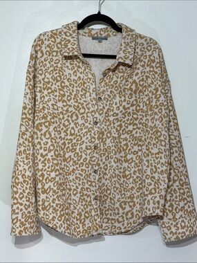 Wishlist Animal-Print corduroy Jeans Style Jacket
in Cream and Gold